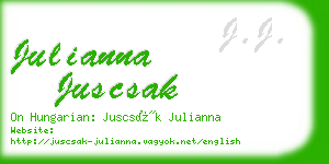 julianna juscsak business card